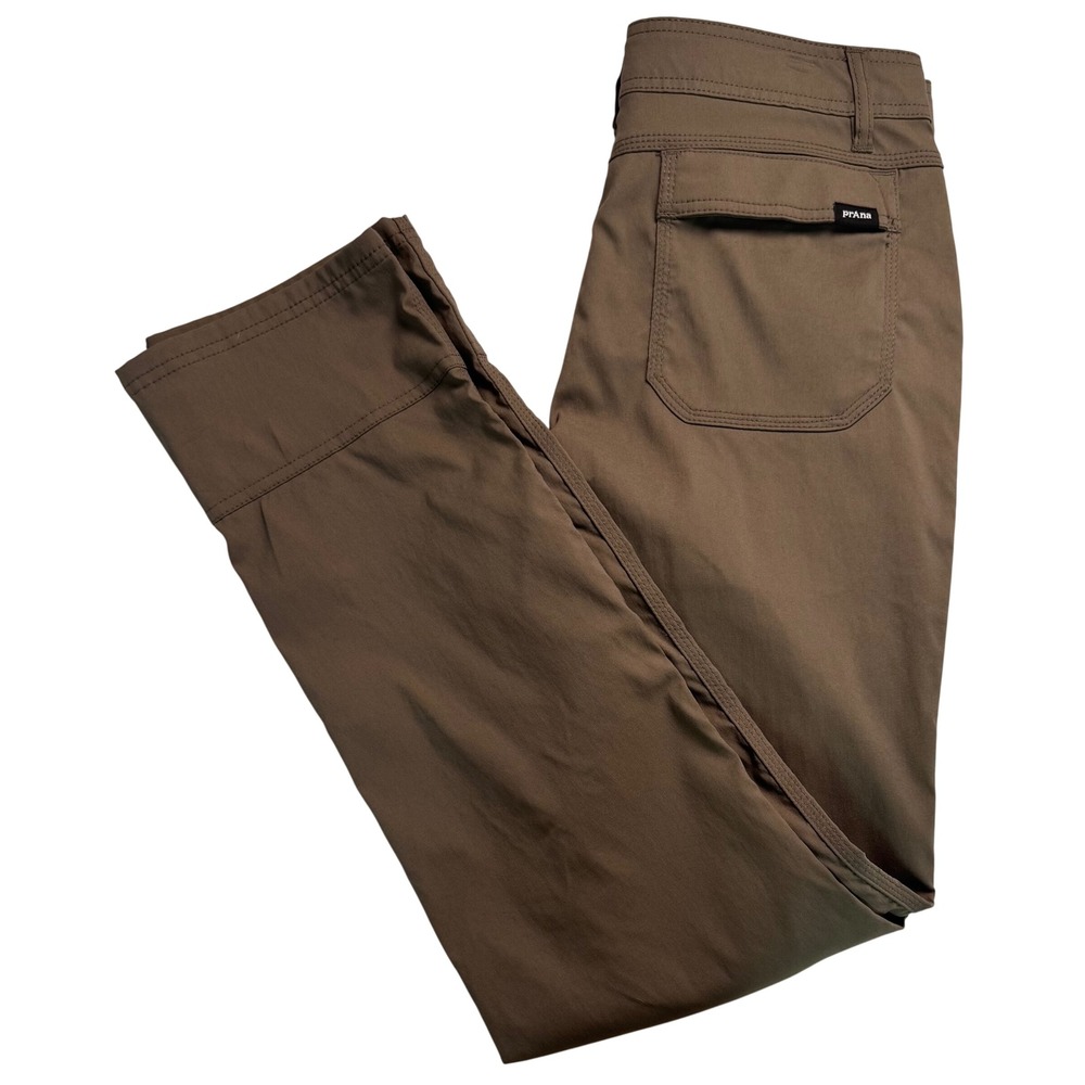 Prana Zion Standard Straight Hiking Pants Mens 30x34 Brown Nylon Stretch Cargo